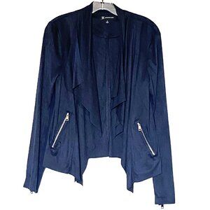 INC faux suede teal jacket size M